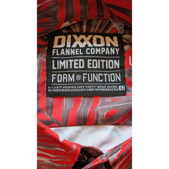 DIXXON Limited Edition Snap On Tools Hawaiian Shirt Men's LARGE Red Floral. - Picture 3 of 11